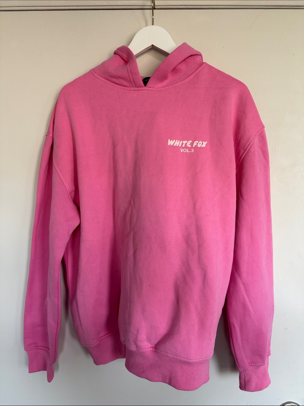 White Fox Boutique Pink Logo Hoodie